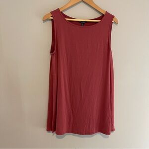 Eileen Fisher Red Tank Top Size Medium Lagenlook Viscose Spandex Layering Piece